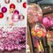 Pearl Pink Foil Balloons 6pcs 22 Inch Large Round Foil Big Giant 4D Jumbo Inflatable Mirror Ball Mylar Balloons for Baby Shower Birthday Gender Reveal Tea Princess Party Decorations